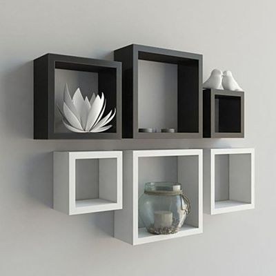 Floating Square Cube Wall Shelves – Multicolor 20×20+30×30+40×40 cm for Home Decor - Image 3