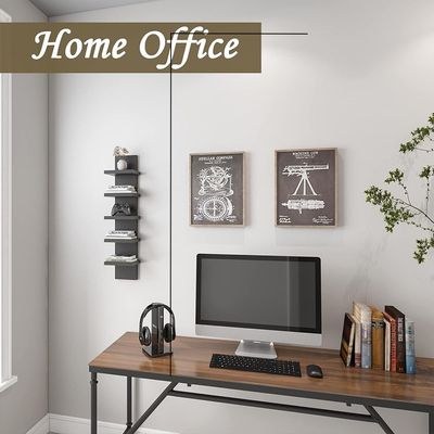 Straights Wall-Mounted Shelf Unit – Black Finish Wall Storage for Living Room - Image 3