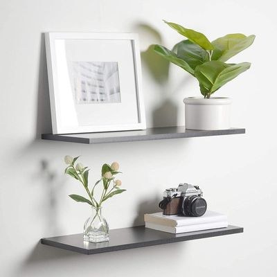 2-Pcs Floating Wall Shelves 40×15 cm Black - Image 3