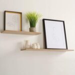 2-Pcs Floating Wall Shelves 40×15 cm Beige