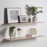 2-Pcs Floating Wall Shelves 40×15 cm Beige