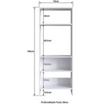 White 4-Tier Open Shelf Bookcase | Storage Unit with Drawer | Modern Display Cabinet