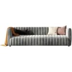 Elegant 4-Seater Gray Sofa - 250