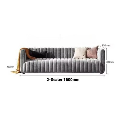 Elegant 2-Seater Gray Sofa - 160 - Image 5