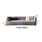 Elegant 4-Seater Gray Sofa - 250