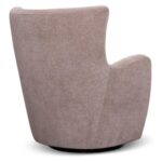 Rotai George Swivel and Glider Chair | 360° Swivel Glider Chair with Cushioned Seat & Armrests, Durable Ash Grey Fabric, Modern Living Room & Nursery Chair (ASH)
