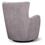 Rotai George Swivel and Glider Chair | 360° Swivel Glider Chair with Cushioned Seat & Armrests, Durable Ash Grey Fabric, Modern Living Room & Nursery Chair (PEWTER)