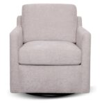 Rotai Harris Swivel Chair | 360° Swivel Accent Chair with Compact Design, Soft Stone Grey Upholstery & Cushioned Seat for Living Room, Bedroom & Lounge (Stone)
