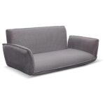 Rotai Mesa Adjustable Comfy Lazy Floor Sofa | Compact Loveseat with Adjustable Back & Arms, Corduroy Fabric, Floor Seating Sofa for Small Living Spaces. (GREY)