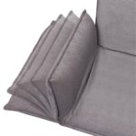 Rotai Mesa Adjustable Comfy Lazy Floor Sofa | Compact Loveseat with Adjustable Back & Arms, Corduroy Fabric, Floor Seating Sofa for Small Living Spaces. (GREY)