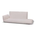 Rotai Mesa Adjustable Comfy Lazy Floor Sofa | Compact Loveseat with Adjustable Back & Arms, Corduroy Fabric, Floor Seating Sofa for Small Living Spaces. (WHITE)