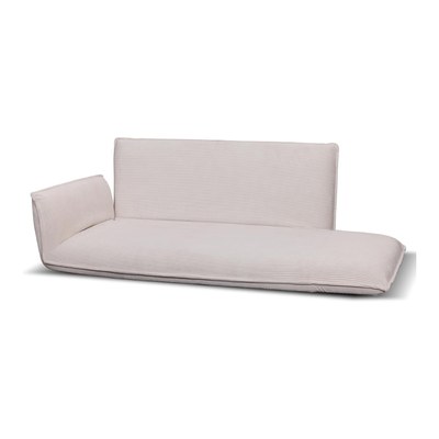 Rotai Mesa Adjustable Comfy Lazy Floor Sofa | Compact Loveseat with Adjustable Back & Arms, Corduroy Fabric, Floor Seating Sofa for Small Living Spaces. (WHITE) - Image 3