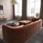 Modern 3-Seater L-Shaped Couch - Living room Sectional Sofa - Brown - 280 - Left Side