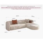 Modern 3-Seater L-Shaped Couch - Living room Sectional Sofa - Brown - 280 - Left Side