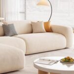 Living room 3 seater Modular Sectional Sofa L-Shape Design - Off White - 280 cm