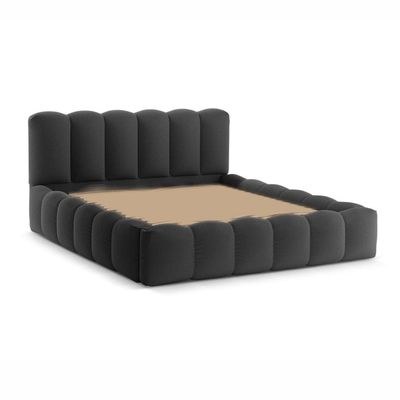 Maple Home Beds Frame Platform Upholstered Bed,Dark Gray Velvet Bubble Shape,King Size Bed 180*200,With Free Installation - Image 3