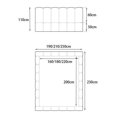 Maple Home Beds Frame Platform Upholstered Bed,Dark Gray Velvet Bubble Shape,King Size Bed 180*200,With Free Installation - Image 4