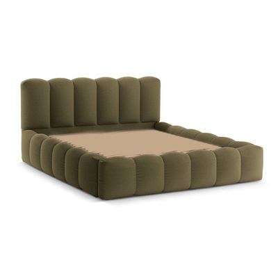 Maple Home Beds Frame Platform Upholstered Bed,Grass Green Velvet Bubble Shape,Super King Size Bed 200*200,With Free Installation - Image 3