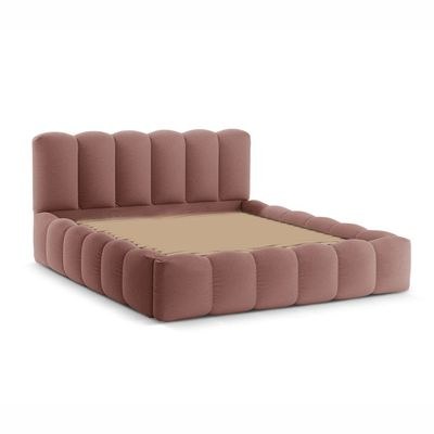 Maple Home Beds Frame Platform Upholstered Bed,Pink Velvet Bubble Shape,Queen Size Bed 160*200,With Free Installation - Image 3