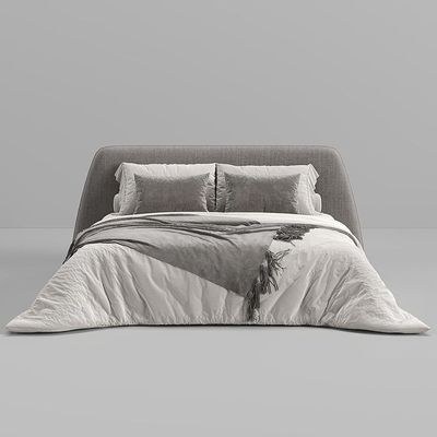 Maple Home Beds Frame Platform Upholstered Bed,Gray Fabric,Queen Size Bed 160*200 With Free Installation - Image 4