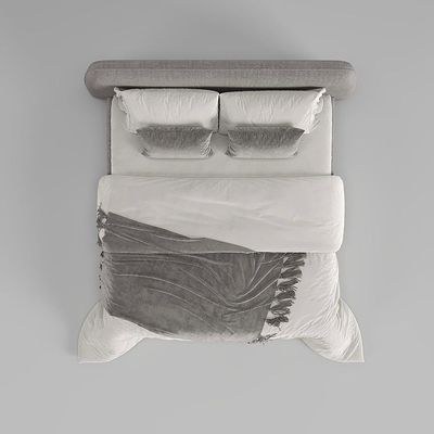Maple Home Beds Frame Platform Upholstered Bed,Gray Fabric,Queen Size Bed 160*200 With Free Installation - Image 5
