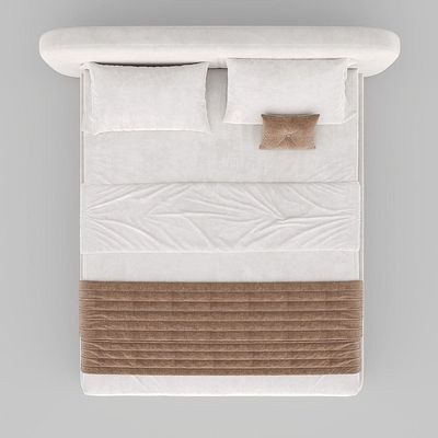 Maple Home Beds Frame Platform Upholstered Bed,Off-White Velvet,Queen Size Bed 160*200 With Free Installation - Image 5