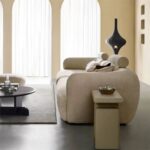 Minimalist Boucle 4-Seater Sofa for Living Room - Beige - 298 cm