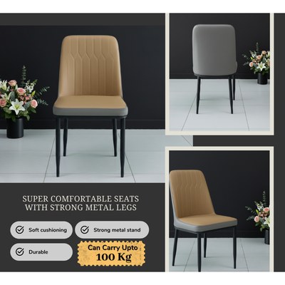 5-Pieces Dining Sets, 1 Piece Rectangular Table With with 4 Chairs Modern Design Furniture for Home, Dining Room, Cafeteria - Image 4