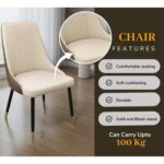 Morble 7-Pieces Luxury Dining Sets, 1 Piece Rectangular Table With with 6 Chairs Modern Design Furniture for kitchen, Dining Room