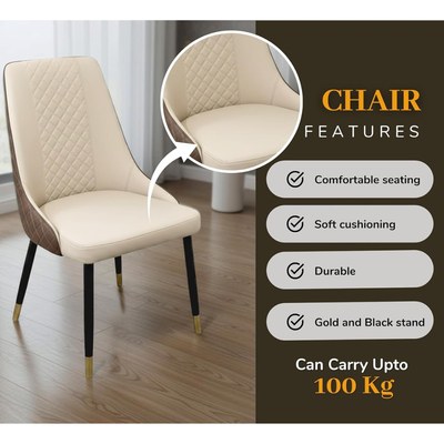 Morble 7-Pieces Luxury Dining Sets, 1 Piece Rectangular Table With with 6 Chairs Modern Design Furniture for kitchen, Dining Room - Image 5