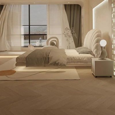 Modern Shell-Style Floating Bed with LED Lighting – Beige Velvet Upholstered Frame – Elegant Curved Headboard – Luxury Contemporary Bedroom Furniture – Super King Size Bed 200 × 200 - Image 3