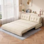 Armless Pull-out 3- Seater Sofa Bed - 213 - Beige
