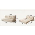 Armless Pull-out 2- Seater Sofa Bed - 183 - Dark Gray
