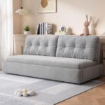 Armless Pull-out 2- Seater Sofa Bed - 183 - Light Gray