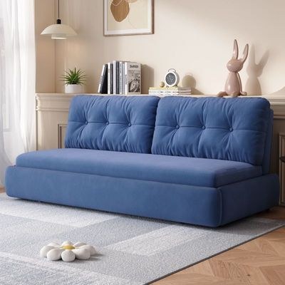 Armless Pull-out 3- Seater Sofa Bed - 213 - Blue