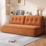 Armless Pull-out 2- Seater Sofa Bed - 183 - Orange