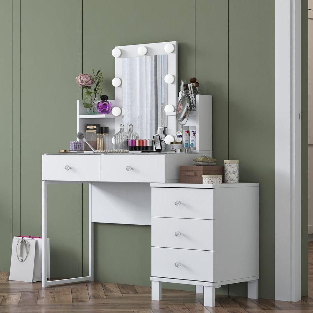Home Canvas Serenity Luxe Vanity Hollywood LED Mirror + Storage - Image 3