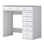 Home Canvas Flux Minimalist Vanity Glass-Top + 7 Drawers