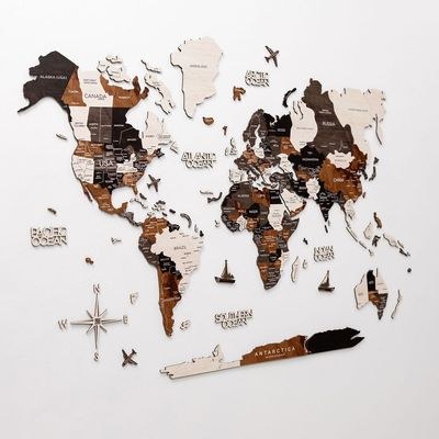 Enjoy The Wood Wooden World Map Wall Decor, Natural Wood Tone Travel Wall Art for Home and Kids Room, Educational Gift Idea for Boys, Girls, Son and Daughter UAE – Wood Tone XL (200 x 120 cm) - Image 3