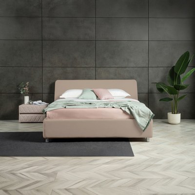 Bed Friza Nova, with Lifting mechanism - W 160 x L 200, Light Beige