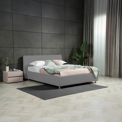 Bed Friza Nova, with Lifting mechanism - W 180 x L 200, Grey