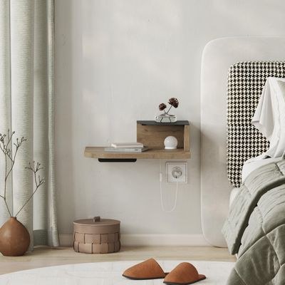 Mourah Luno Wall Mounted Nightstand - Sepet - 2 Years Warranty