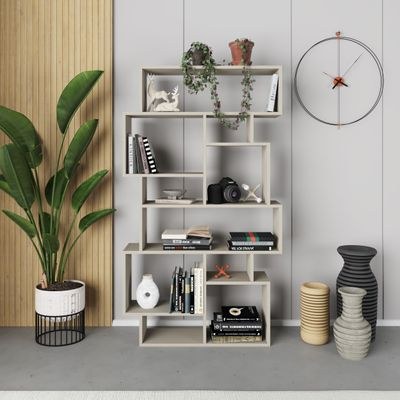 Mourah Karmato Bookcase - Sandstone - 2 Years Warranty