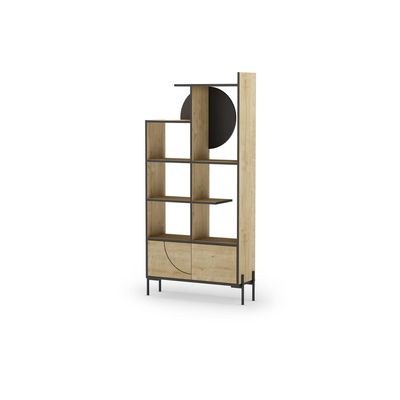 Mourah Diba Bookcase 85 Cm - Sapphire Oak/Anthracite - 2 Years Warranty - Image 4