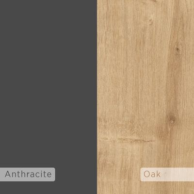Mourah Diba Bookcase 85 Cm - Sapphire Oak/Anthracite - 2 Years Warranty - Image 5