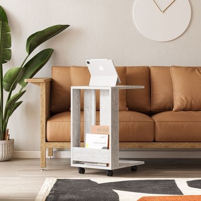 Mourah Edi End Table - Ancient White - 2 Years Warranty