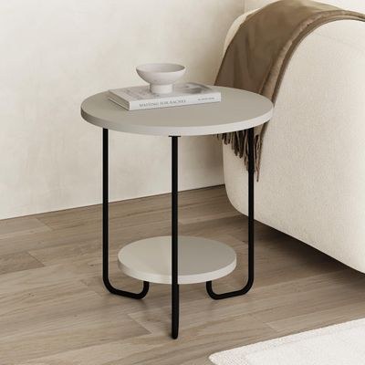 Mourah Corro End Table - Sandstone - 2 Years Warranty