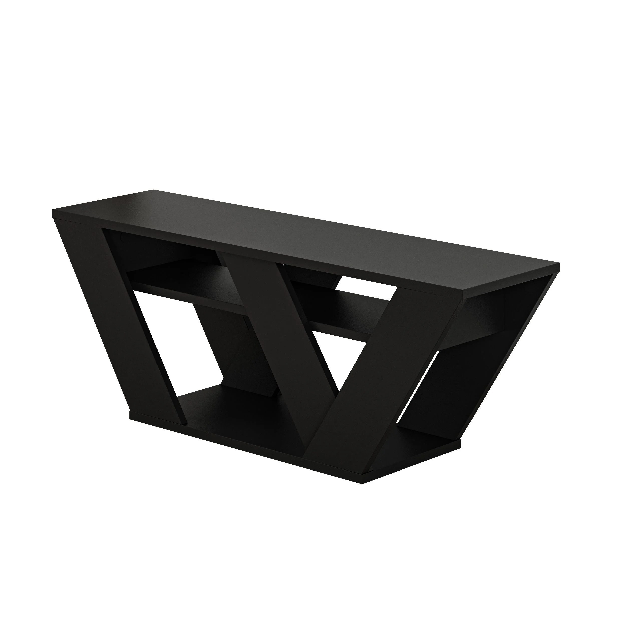 Mourah Pipralla Tv Stand Up To 43 Inches With Storage - Black Bute - 2 Years Warranty