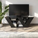 Mourah Pipralla Tv Stand Up To 43 Inches With Storage - Black Bute - 2 Years Warranty