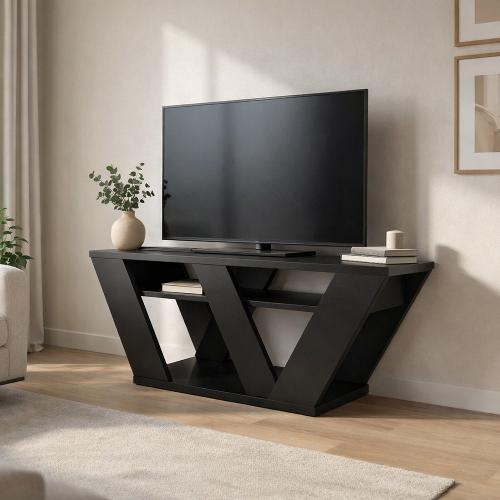 Mourah Pipralla Tv Stand Up To 43 Inches With Storage - Black Bute - 2 Years Warranty - Image 3